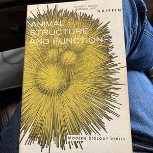 Animal Structure And Function Soft Book Donald R Griffin Modern Biology 1962